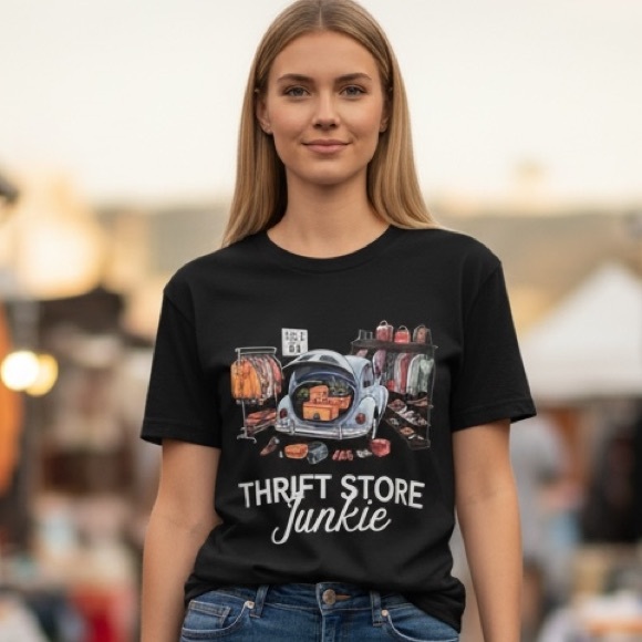 Source Unknown Tops - Source Unknown Black Graphic Tee